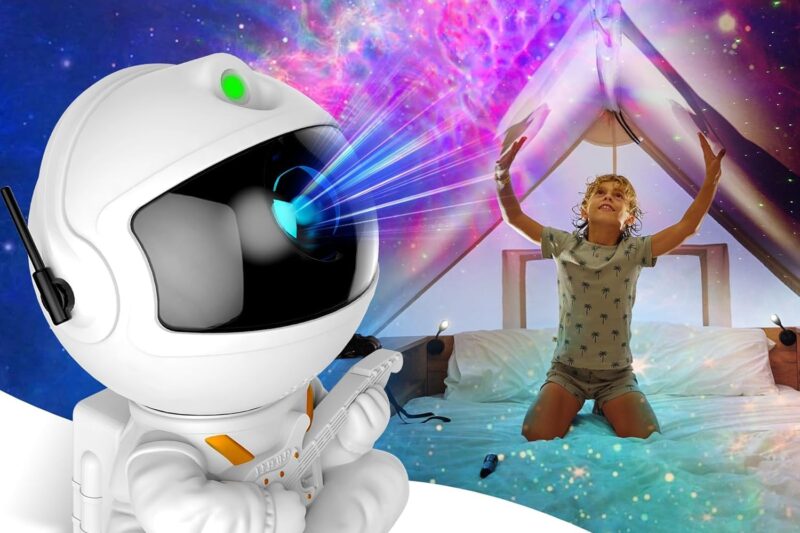 Buy FLYNGO Plastic Astronaut Night Light Galaxy LED Projector Lamp with Remote Control, and 360° Adjustable, Night Lamp for Kids, Bedroom, Gaming Room,Home Party, Birthday Gifts (Guitar Astronaut), White Online at Low Prices in India – Amazon.in