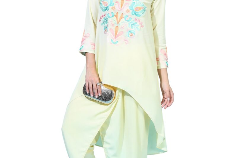 Buy Vishudh Women V NECK ETHNIC SET VNK3005737 Red M at Amazon.in