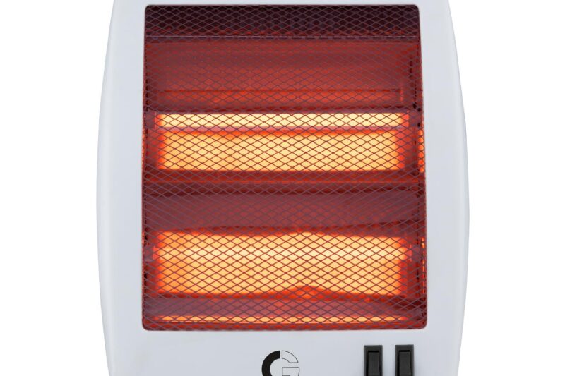 CG Norris 800W 2Q Quartz Room Heater | 2 Heat Settings | Tip Over Safety Switch | Noiseless Operation | Ideal for Rooms up to 150 sqft | White