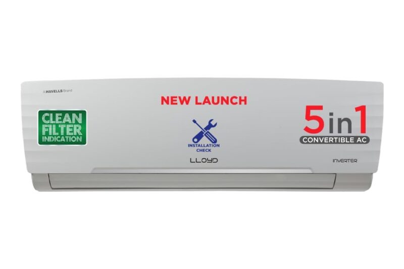 Lloyd 1.5 Ton 3 Star Inverter Split AC (6 in 1 Convertible, Cools Even at 52°C, Copper, Anti-Viral + PM 2.5 Filter, White, GLS18I3FWGSC)