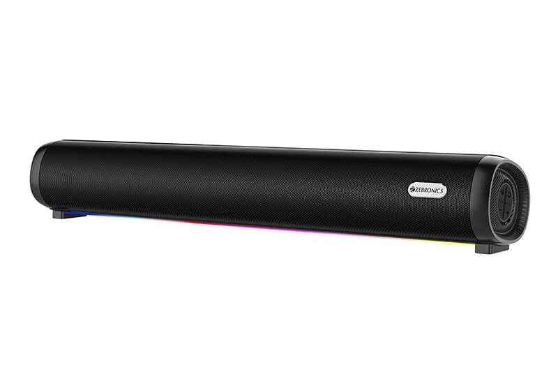 Zebronics Wireless Bluetooth Soundbar, 42 Watts, Upto 7h Playback, Dual 57mm Drivers, Dual Passive Radiators, TWS, Call Function, Type-C Charging, USB, AUX (Vita Bar 301) Price