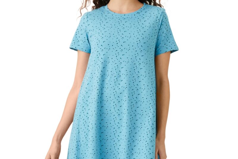 Buy PURVAJA Women’s Maxi Cotton Blend Dress (Floe-236-L_Blue) at Amazon.in