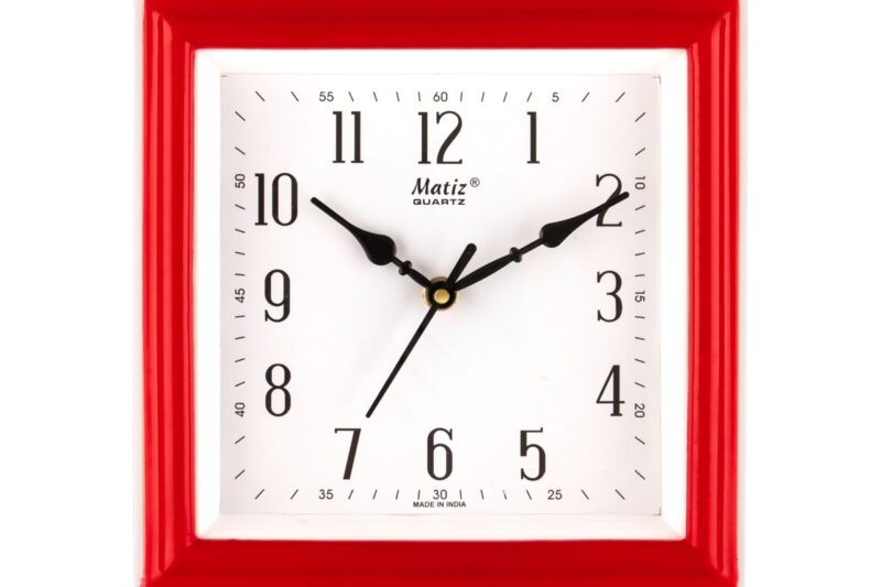 Buy Matiz Analog 30 cm X 30 cm Wall Clock | Brown | with Glass | Standard| 177 Red Online at Low Prices in India – Amazon.in