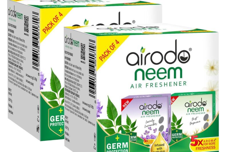 AIRODO Neem Bathroom Air Freshener Assorted Blocks|Mixed Fragrance|45 Days Long Lasting (8 x 72g)