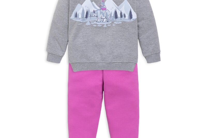 Buy LuvLap Baby Girls Full Sleeve Sweatshirt & Pyjama Set Pack Of 1, Cotton Rich Fleece, Grey Melange, M (3 to 6 Months) at Amazon.in