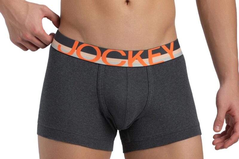 Buy Jockey FP03 Men’s Super Combed Cotton Rib Solid Trunk with Ultrasoft Waistband (Pack of 2) _Charcoal Melange_XL at Amazon.in