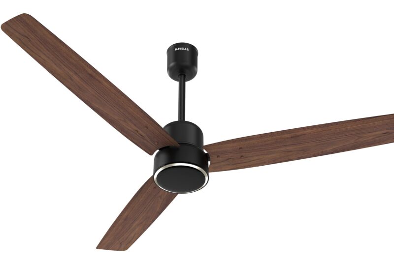 Havells FAB PRO BLDC 1200mm Ceiling Fan with 100% Pure Copper Motor | 5 Star Rating | Remote Controlled|Watt: 30|Air Flow: 225 cmm|Speed: 350 RPM| 3 Years Manufacturer Warranty(Walnut Matt Black)