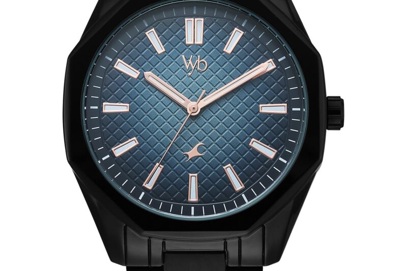 Buy Fastrack Vyb Quest with Quartz Analog Blue Dial Black Zinc Alloy Strap Watch for Men – FV30042NM01W at Amazon.in