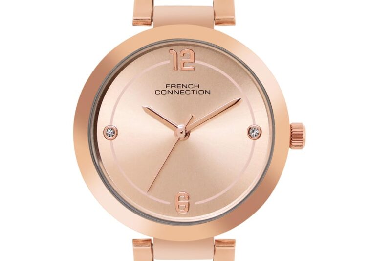French Connection Sunray Rose Gold Dial Round Analog Watch for Women – FCN01B