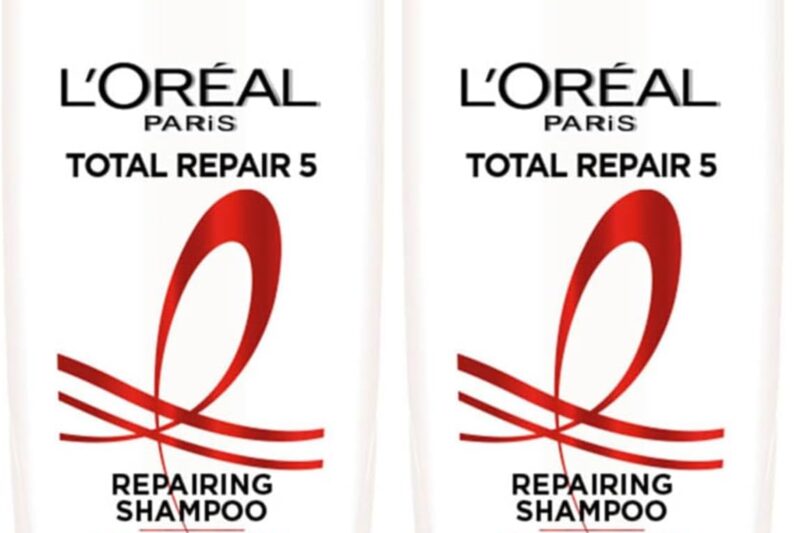 L’Oreal Paris Total Repair 5 Shampoo, For Repairing 5 Signs Of Damaged Hair, With Keratin Xs | 800Ml (Pack of 2)