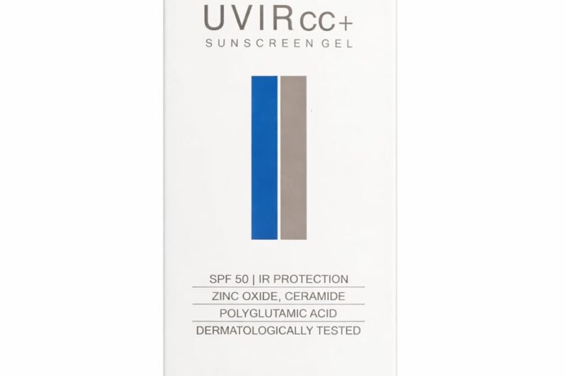 Deglora UVIR CC+ Colour Correction Sunscreen with Instant Glow SPF 50 PA++++ | Tinted Sunscreen Gel for Face | Zinc Oxide, Ceramide & Polyglutamic Acid | Oil-Free Matte Finish, No White Cast | Broad Spectrum UVA/UVB Protection | 50 g