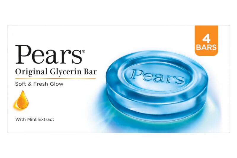 Buy Pears Original Glycerin Soap Bar – Soft & Fresh Glow | With 98% Pure Glycerin & Mint Extract | For a Fresh Glow | With Plant Based Cleanser for Skin & Body | Paraben-free | 125gms x 4 Online at Low Prices in India – Amazon.in