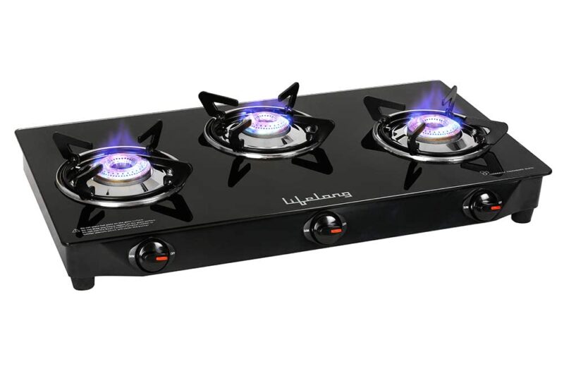 Lifelong 3 Burner Gas Stove Top for Kitchen
