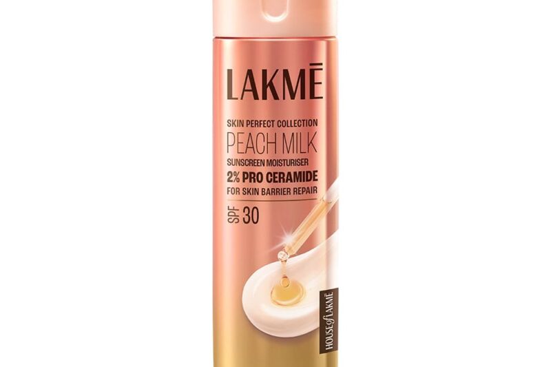 Lakmé Peach Milk Moisturiser SPF 30 with 2% Pro-Ceramide | Daily UV Defense, Hydrating & Skin Barrier Repair Face Cream | Lightweight, For Dry Skin, Normal, Oily Skin & Sensitive Skin 200ml