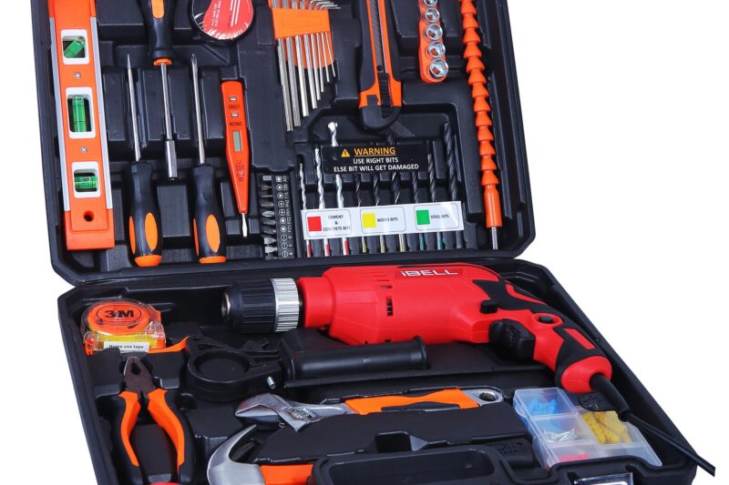 Foster FK-3513 PRO 650W 13mm Reversible 130pcs Impact Driver Drill Machine Kit(13mm Chuck Size, 650W)