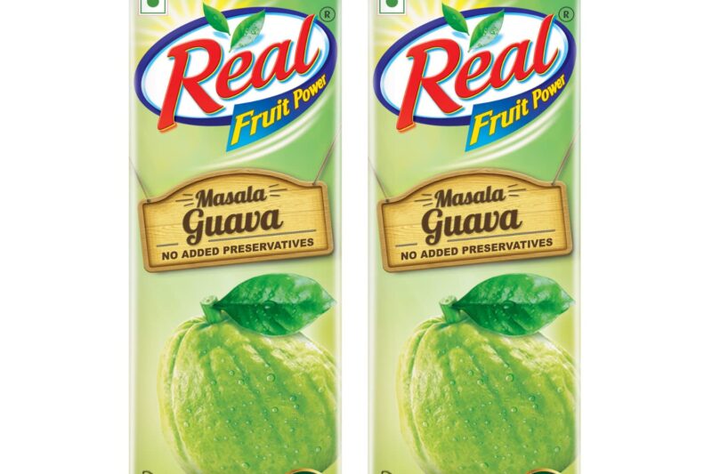 DABUR Real Masala Guava Fruit Juice-1L (Pack Of 2)|No Added Preservatives,No Artificial Colours & Artificial Flavours|Goodness Of Best Guavas With Chatpata Masala|Daily Dose Of Fruit Nutrition