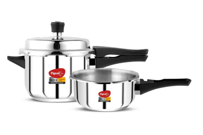 Pigeon by Stovekraft Stainless Steel Pressure Cooker Combo