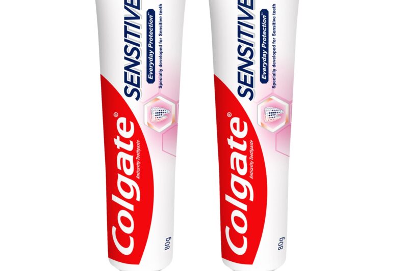 Colgate Sensitive Everyday Protection Toothpaste, Combo Pack Of 160g (80g X 2), Specifically Developed For Sensitive Teeth & Healthy Gums, Colgate Toothpaste For Prevention Of Cavities & Plaque