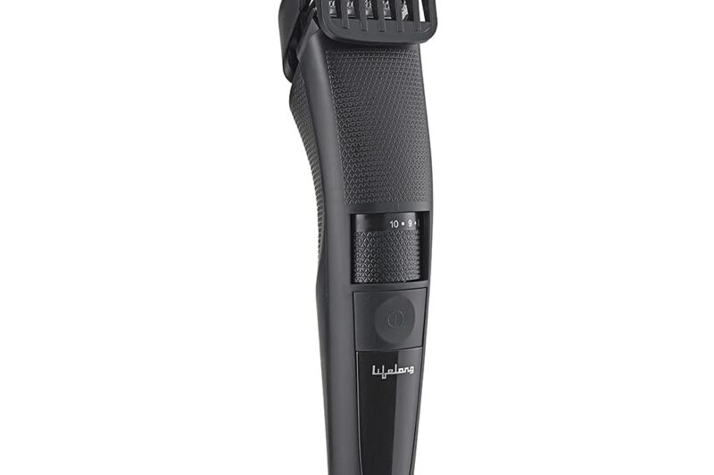 Lifelong Beard Trimmer for Men | Quick Charge (2 Hours) | Runtime: 60 Mins | 20 Length Settings | Cordless | USB Charging | 1 Year Warranty (LLPCM07) – Black