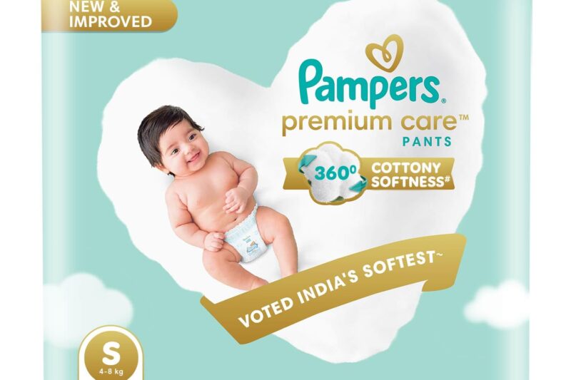 Pampers Premium Care Diaper | Pant Style Baby Diapers Small Size, 140 Count | 360 Cotton Softness Diaper |Anti Rash Diaper with Aloe Vera and 100% Leak Proof Protection | (70 Count, Pack of 2)