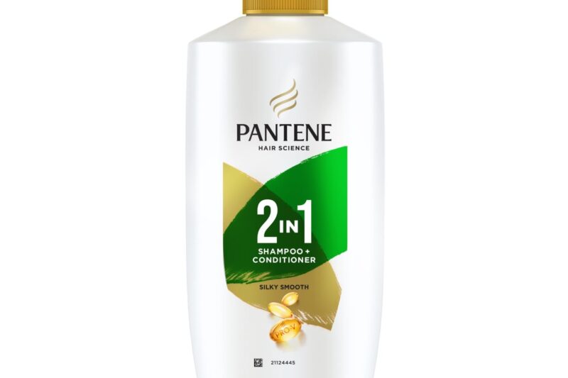 Pantene Advanced Hairfall Solution, 2in1 Silky Smooth Care Shampoo + Conditioner, Pack of 1, 650ML, Green