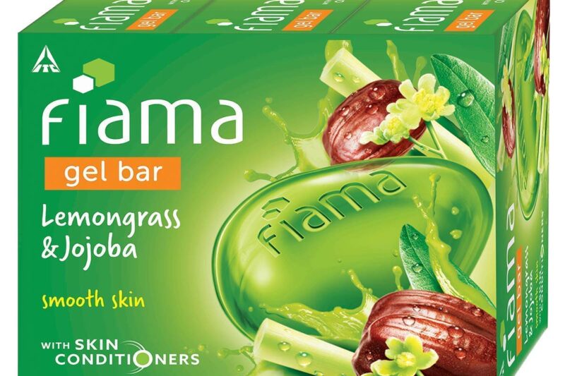 Fiama Gel Bar Lemongrass And Jojoba, 375g (125g – Pack of 3), with Skin Conditioners for Smooth Skin, Bathing Soap for Women & Men, For All Skin Types