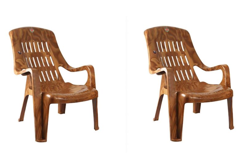 Cello Abacus Chair Set Pack of 6 – Ice Brown | Strong and Durable | Easy to Clean | Chair for Living Room, Bed Room, Kitchen, Office Room, Outdoor | 3 Years Warranty