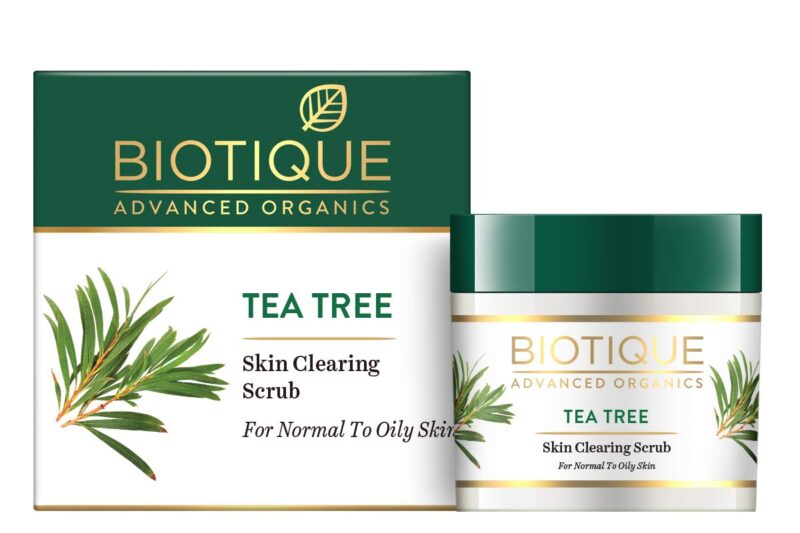 Biotique Tea Tree Skin Clearing Face Scrub for Normal to Oily Skin, 50g