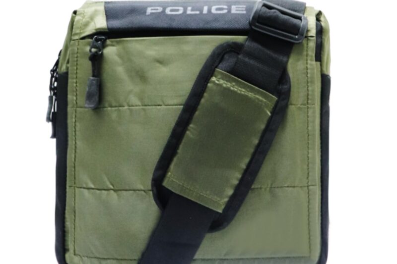 Police Unisex Hedge premium Crossbody Bag | Durable Nylon Sling Bag for Men & Women | Adjustable Strap | Army Green & Black