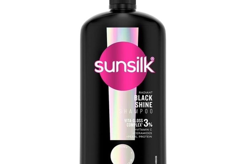 Sunsilk Stunning Black Shine Shampoo 1 L|| With Amla + Oil & Pearl Protein|| Gives Shiny|| Moisturised and Fuller Hair – Paraben Free