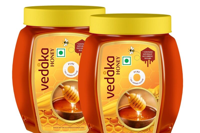 Amazon Brand – Vedaka Honey | 2 Kg | 100% Pure| No Added Sugar or Adulteration | Product of India | Pack of 2, Each 1 Kg (Previously Kitchen Cheer)