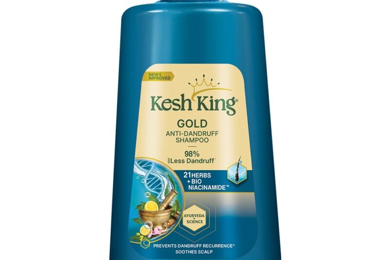 Kesh King Gold Anti-Dandruff Shampoo with 21 Herbs + Bio Niacinamide for Men & Women I 99% Users saw reduced dandruff in 2-weeks* I Eliminates dandruff & maintains scalp moisture, 1000ml