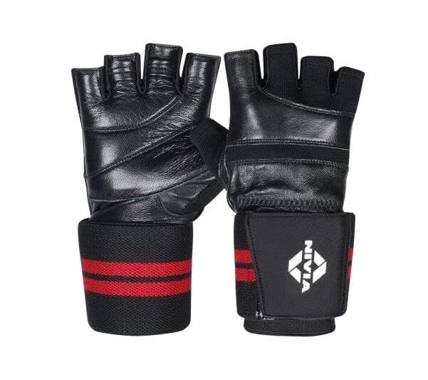Buy Nivia Wristlock Weightlifting Gloves -Genuine Leather with 3″ Designed for Weight Lifting/Fitness & Gym/Hook and Loop Closure for Tight Firm Fit (Small) – Black Online at Low Prices in India – Amazon.in