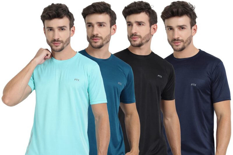 Buy FTX Mens Polyester Regular Fit T-Shirt Multicolor M at Amazon.in