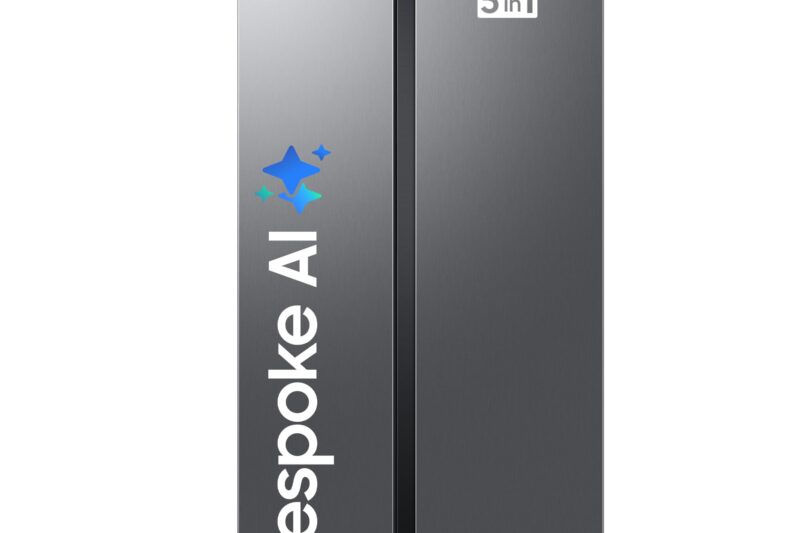 Samsung 653 L, 3 Star, Frost Free, Double Door, Convertible 5-in-1 Digital Inverter, Side By Side AI Enabled Smart Refrigerator with WiFi (RS76CG8003S9HL, Silver, Refined Inox)