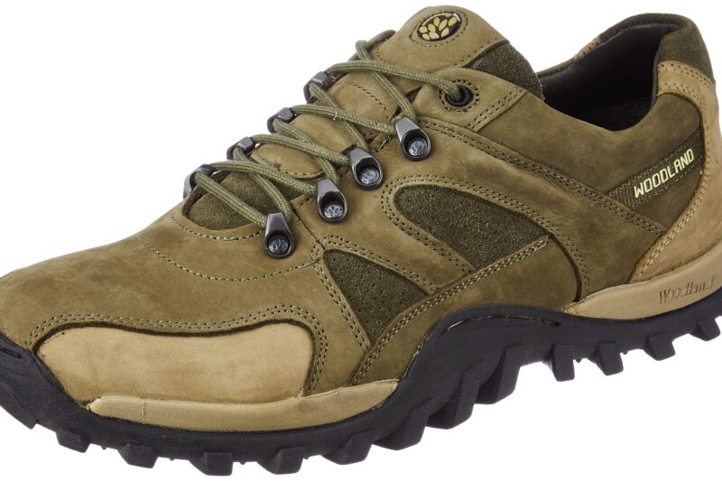 Woodland Men’s Olive Green Leather Casual Shoe-9 UK (43 EU) (GC 2657117NW)