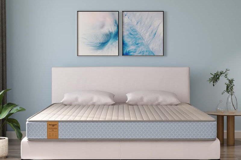 Springwel Easy TruComfort Pro 6 inch Latex Foam King Size Mattress | Medium Firm |Temperature regulater Knitted Premium Fabric with Outlast Technology | King Size Mattress(Size- 75x72x6 inches)