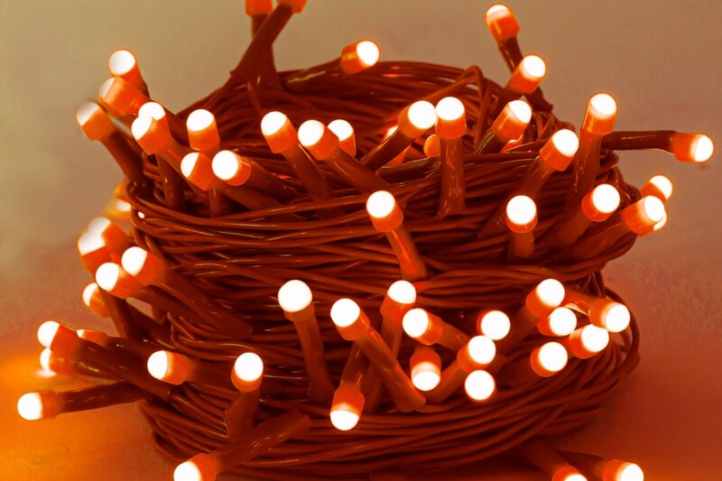 Lexton 40 LED Power Pixel Serial String/Fairy Light | Plug Sourced | Suitable for Home & Outdoor Decoration, Diwali, Christmas, Ramadan, Wedding, Party, Festival (Pack of 50, Orange)