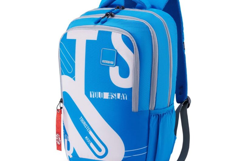American Tourister Sest 3.0 Style 01, Large 3 Compartment Backpack, 29.5L with Spacious Interiors Bags For School, Office, College, Gift For Men & Women – Blue