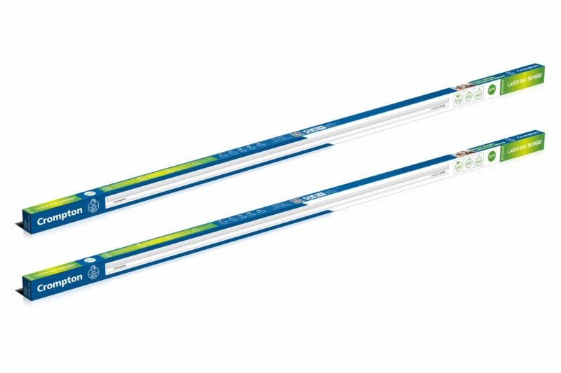 Crompton Laser Ray Smile 20W LED Batten |4 feet Slim Batten for Living Room & Bedroom | Energy Efficient Tubelight for Home | BIS Approved | Cool Day Light (6500K) (Pack of 2)