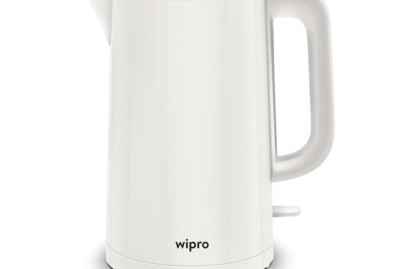 wipro ABS Elato BK210 Cool Touch Double Layer Electric Kettle, 1.5 Litres, Anti-Rust Shield, Super Fast Heating, 3X Protection-Overheating, Dry Boil & Auto Shut-Off,1000 Watts, 2 Years Warranty, White