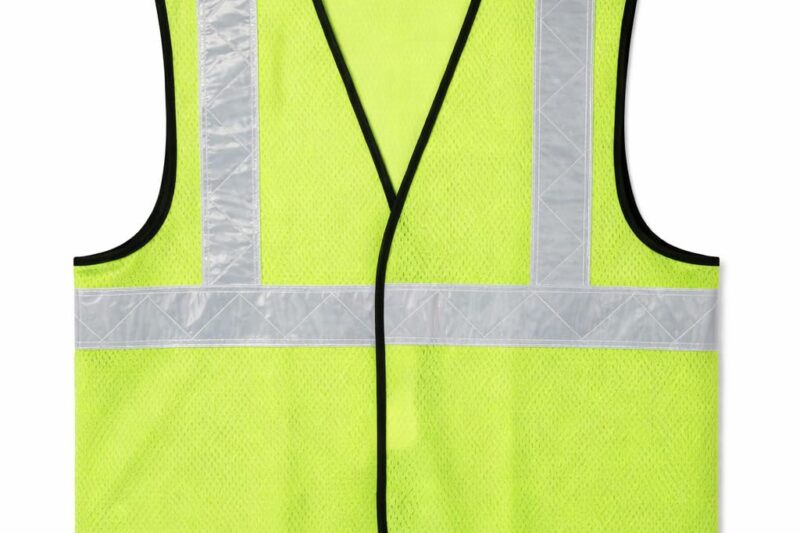 Safety Jacket Reflective High Visibility use For Airport, Construction, Emergency, Landscaping, Paving,Traffic, Sanitation, Security Guard, Engineering jacket,60GSM Mesh, AK-605 (PACK OF 25)