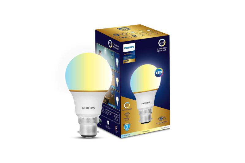 Buy Philips 9W B22 LED Bulb | 3 Colors in 1 LED Bulb | Scene Switch Bulb for Home & Decoration | Color