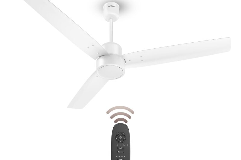Buy Havells FAB BLDC Ceiling Fan 1200mm, 380 RPM, Savings upto 65%, Reverse Rotation, 4 Modes (Boost, Sleep, Breeze, Mop), Low Wattage 30W, Low Noise, Air Flow