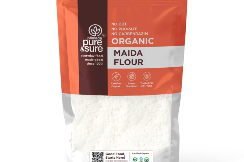 Pure & Sure Organic Maida 1.5Kg | 100% Natural Whole Wheat Maida Flour | No Preservatives & No Additives | Rich in Taste| 500gm each (Pack of 3)