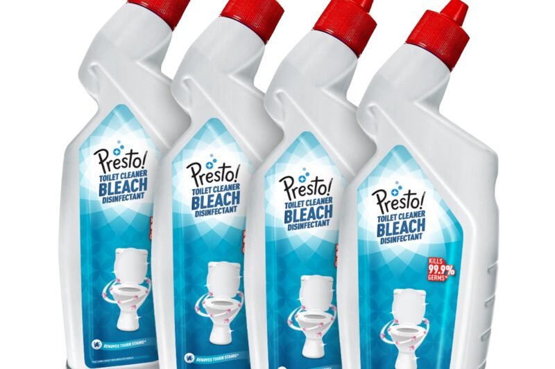 Buy Presto! Toilet cleaner bleach | 2 Litre | 500Ml X 4 (Poly bag) Online at Low Prices in India – Amazon.in