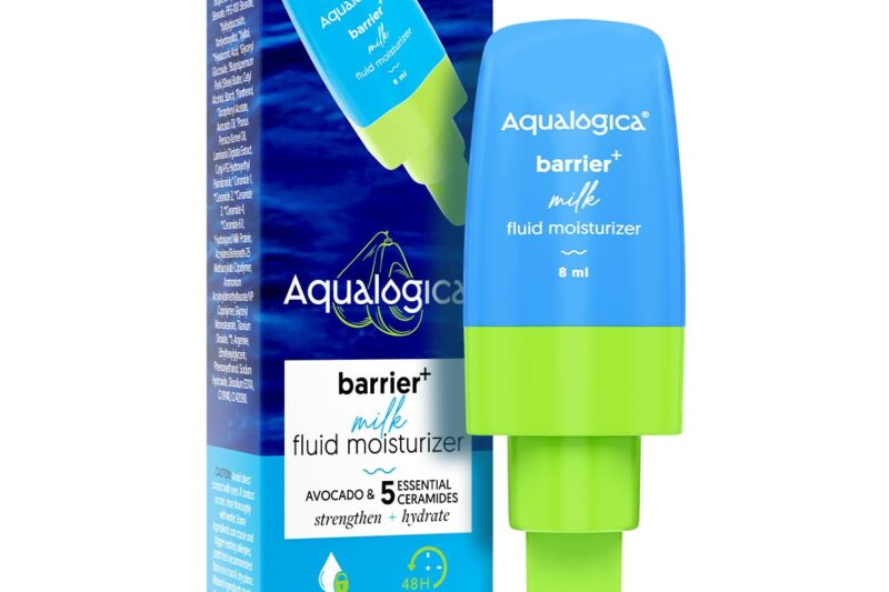 Aqualogica 5 Barrier+ Milk Fluid Moisturizer – 8 ml | Lightweight Milk-Like Texture | Repairs & Strengthens Skin Barrier | 48Hr Deep Moisturization