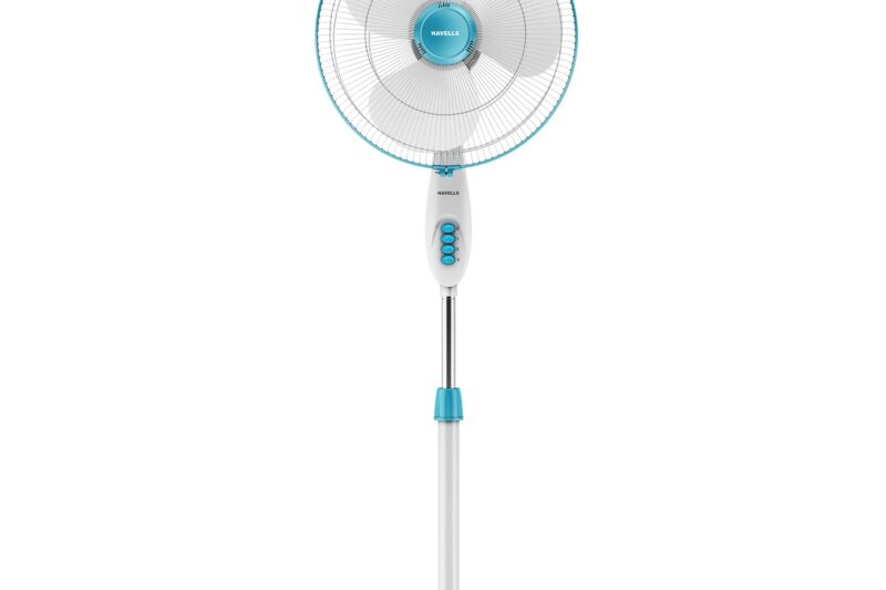 Havells Gatik Pro 400mm Pedestal Fan| 120 Ribs Guard for Safety| Smooth Oscillation| Heavy Base| ISI Marked | 2 Year Warranty | Blue