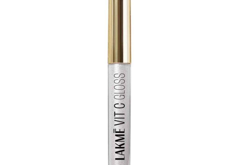 LAKME SuperglowVIT C, Glossy Glass Shine Lip Gloss, PearlC5, 5 ml, for Hydrated and Glossy Lips, with Vitamin C and E, Glass Finish, Nourishes & Reduces Fine Lines, for Women