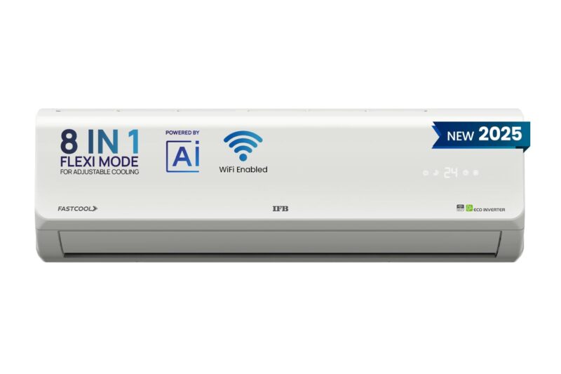 IFB Model Silver Plus Smart Series 1.5 Ton 5 Star In-built Wifi Split AC with HD Compressor, AI, Dual Gold Fin & 8-in-1 Flexi Mode – White (CI185SL22SGN1, Copper Condenser)